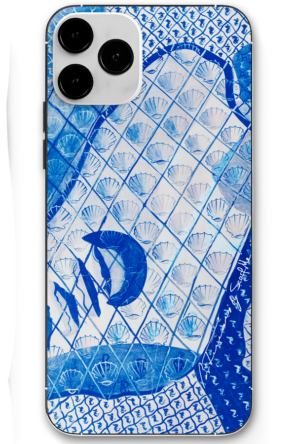 Capa Estampada Conchas e Hipocampos