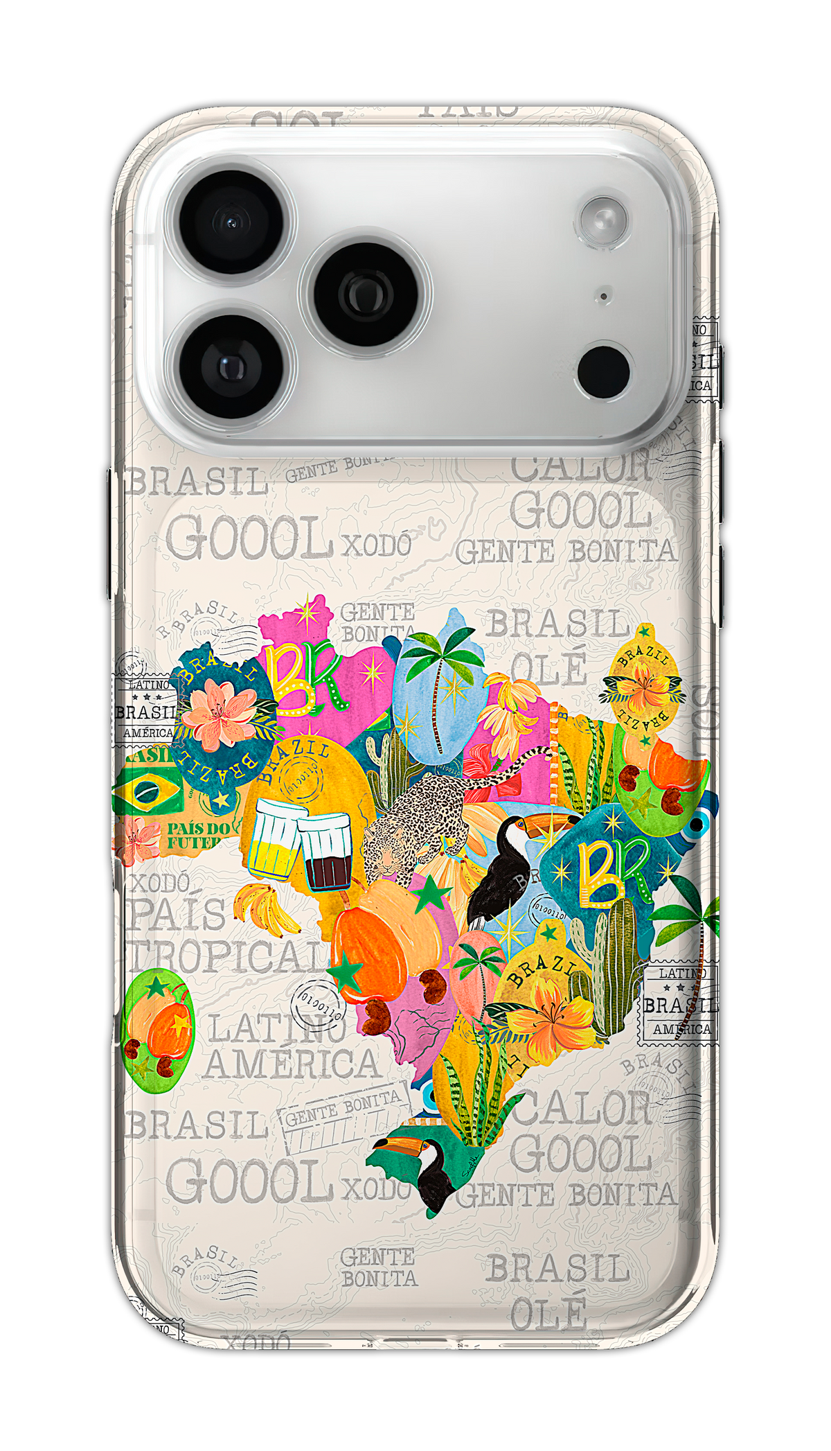 Arte da estampa Mapa do Brasil