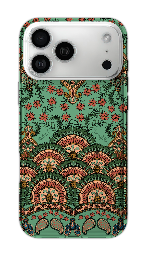 Capa Estampada Oriental Astrid Verde