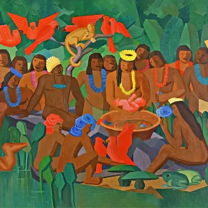 Arte da estampa Batizado de Macunaíma