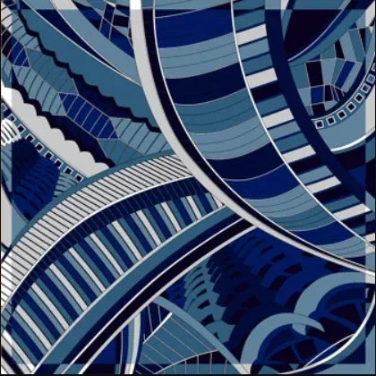 Arte da estampa Modern Dubai Azul
