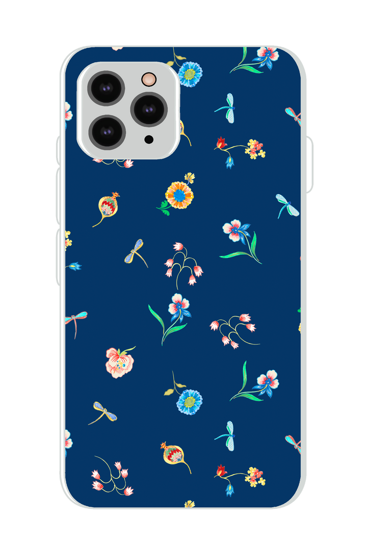 Capa Floral marinho