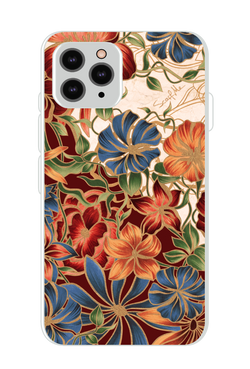 Capa Marble Flowers bordeaux