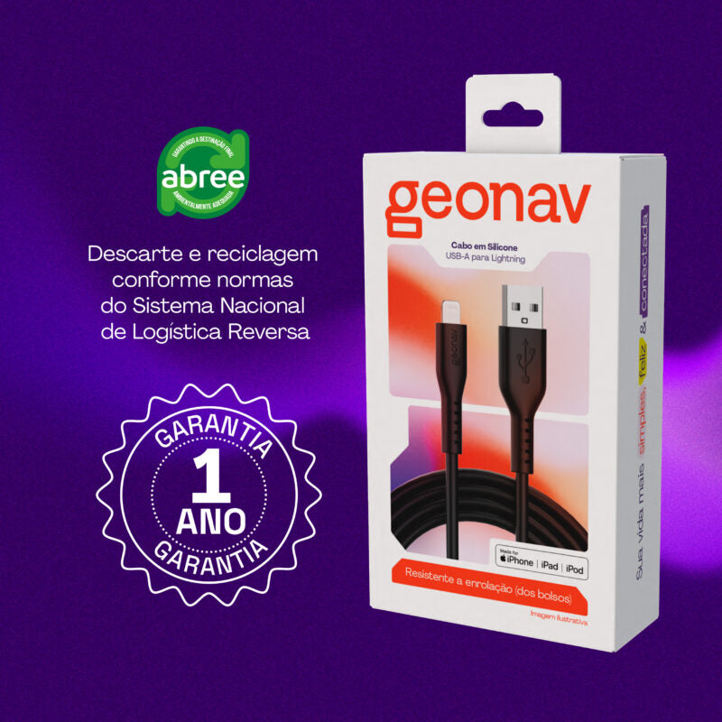 Cabo USB-A para Lightning | Geonav