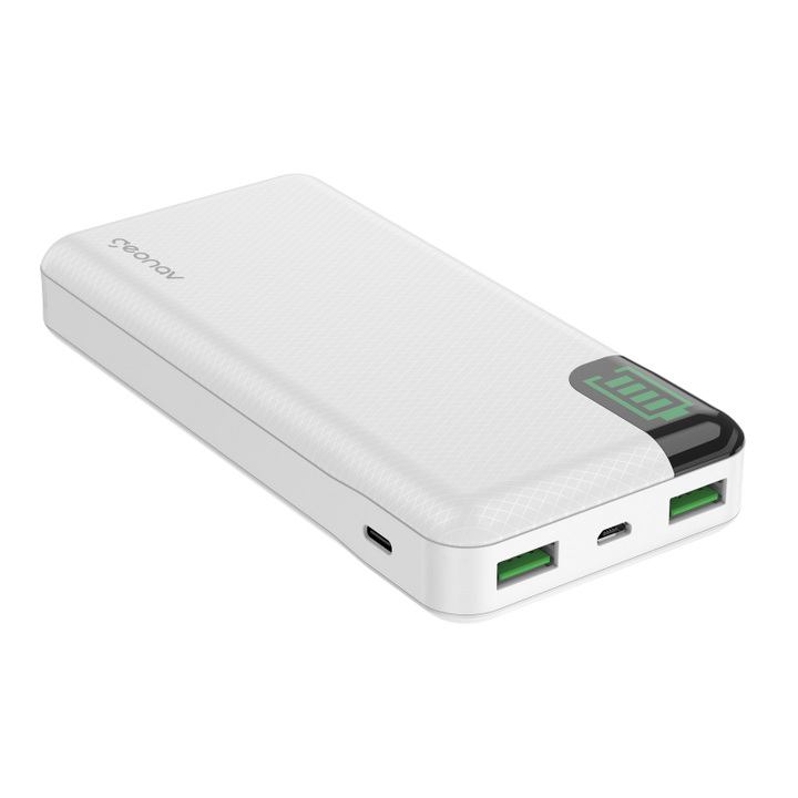 POWER BANK GEONAV 2 SAÍDAS USB + 1 USB-C